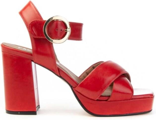 Carmens Elegant High Heel Sandals Red Dames