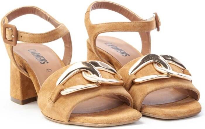 Carmens Flat Sandals Beige Dames