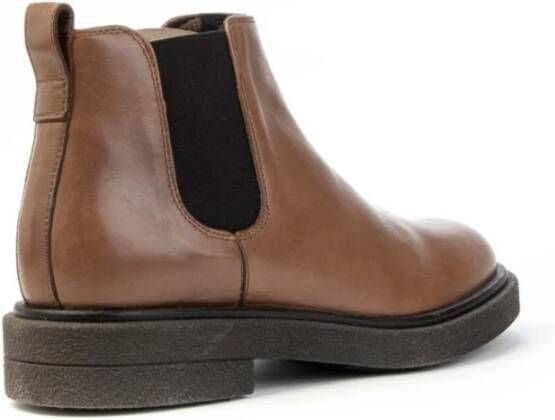 Carmens Glossy Leather Chelsea Boot Brown Dames