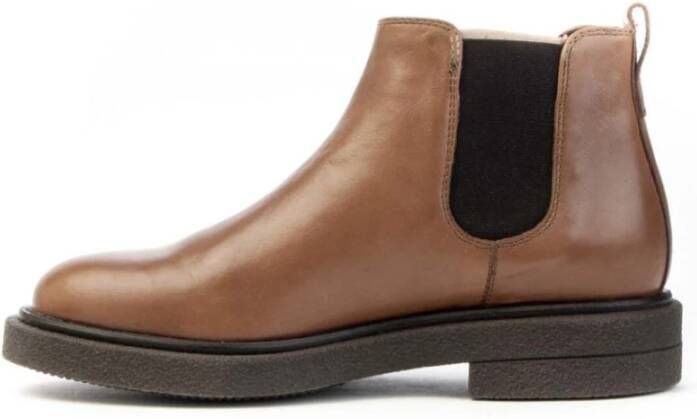 Carmens Glossy Leather Chelsea Boot Brown Dames