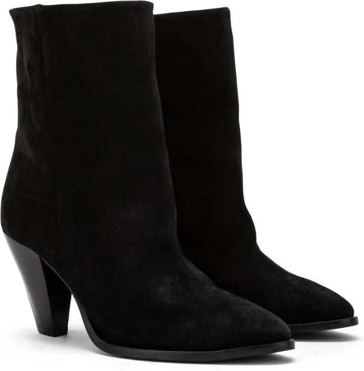 Carmens Unieke Cone Heel Enkellaarzen Black Dames