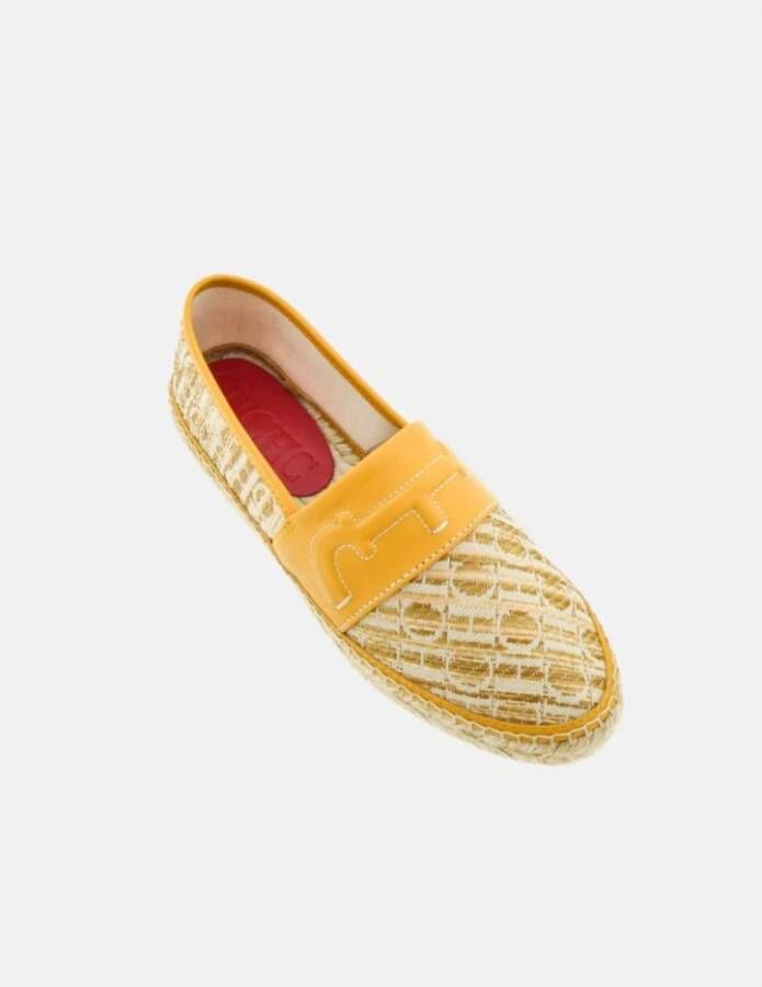 Carolina Herrera Arles Insignia Espadrilles Geel Yellow Dames