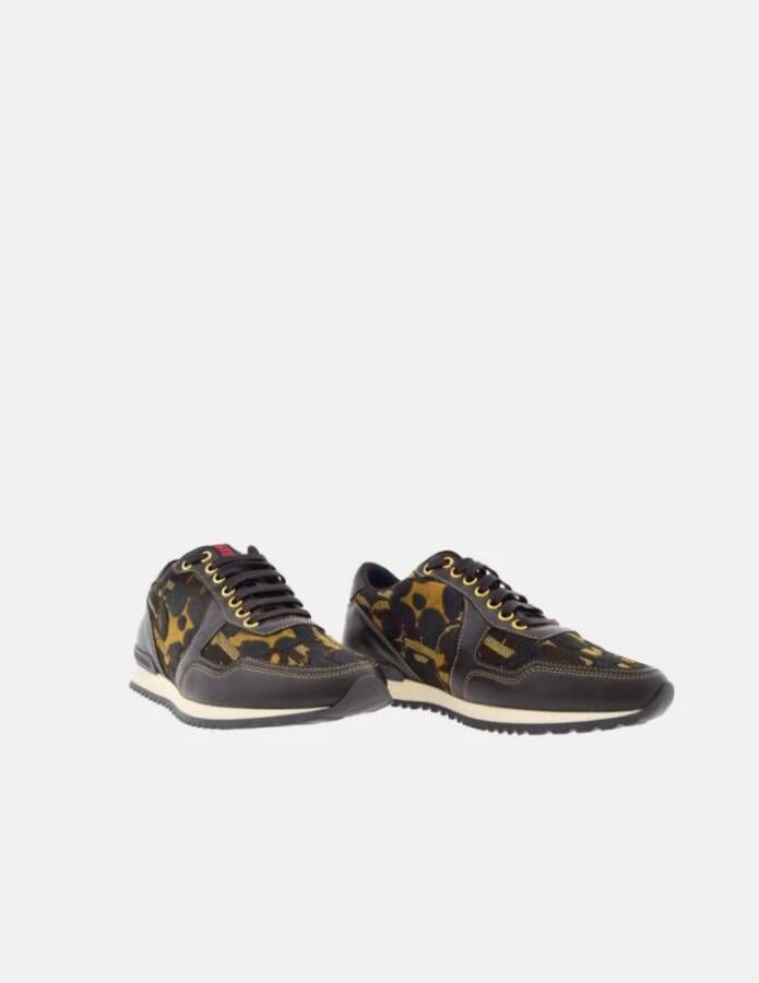 Carolina Herrera Bruine Camouflage Leren Sneakers Multicolor Dames