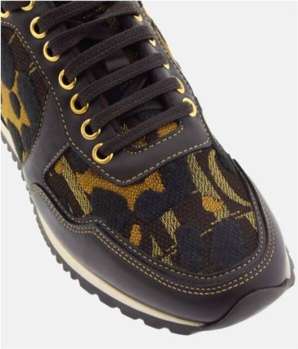 Carolina Herrera Bruine Camouflage Leren Sneakers Multicolor Dames