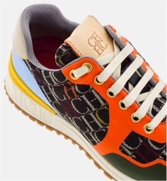 Carolina Herrera Bruine Canvas Sneakers met Chiribitas Multicolor Dames