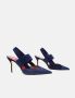 Carolina Herrera Elastische Gekruiste Bandjes Hakken Blue Dames - Thumbnail 6