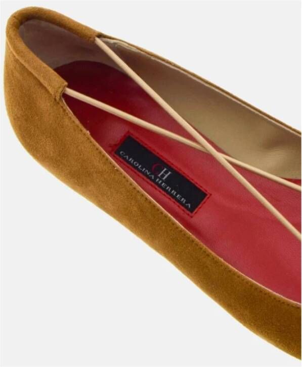 Carolina Herrera Flats Brown Dames