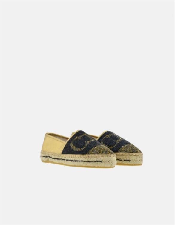 Carolina Herrera Gouden Bezaaide Espadrilles met CH Initialen Multicolor Dames