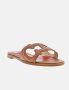 Carolina Herrera Initials Insignia Leren Sandaal Brown Dames - Thumbnail 5