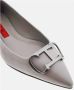 Carolina Herrera Insignia Trench Leren Ballerina's Gray Dames - Thumbnail 5