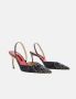 Carolina Herrera Kristal Initialen Satijn Hakken Black Dames - Thumbnail 2