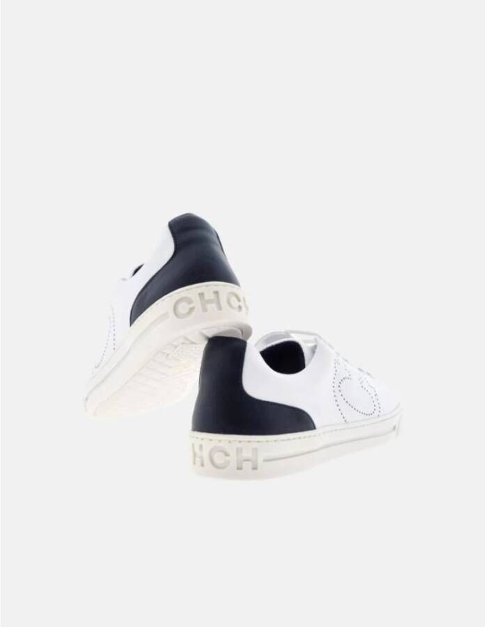 Carolina Herrera Leren Initialen Sneakers White Dames