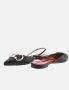 Carolina Herrera Platte Leren Insignia Schoenen Black Dames - Thumbnail 4