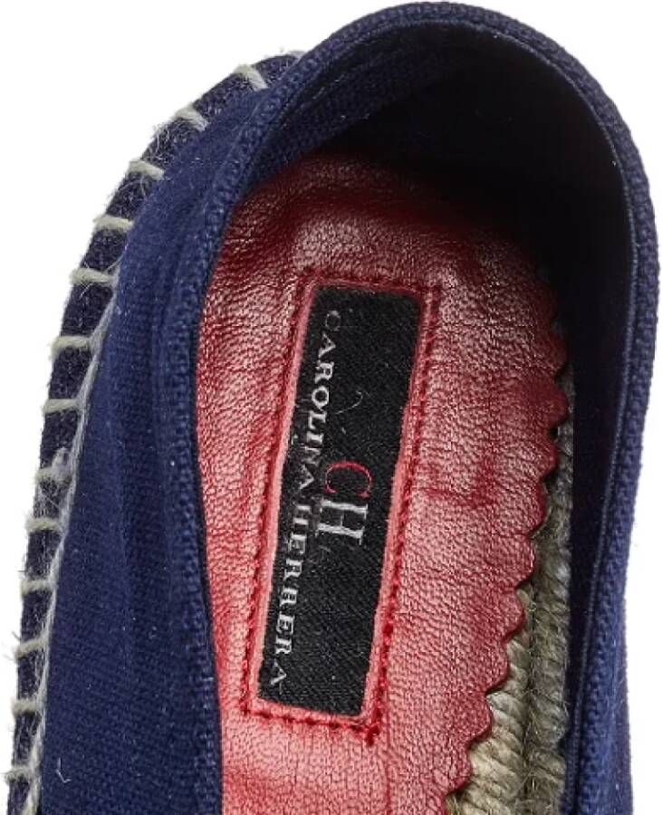 Carolina Herrera Pre-owned Canvas espadrilles Blue Dames