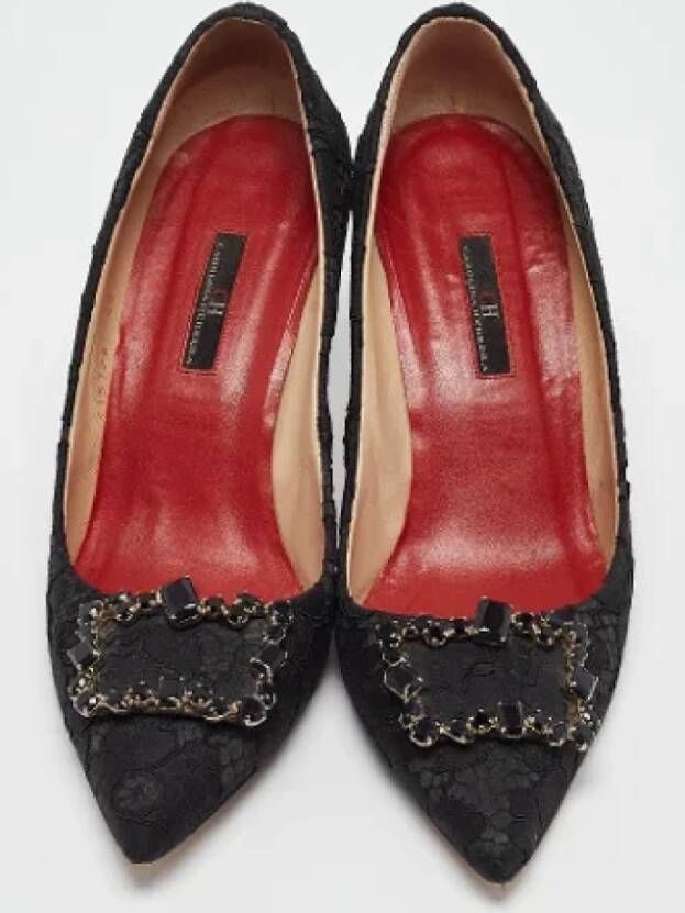 Carolina Herrera Pre-owned Lace heels Black Dames