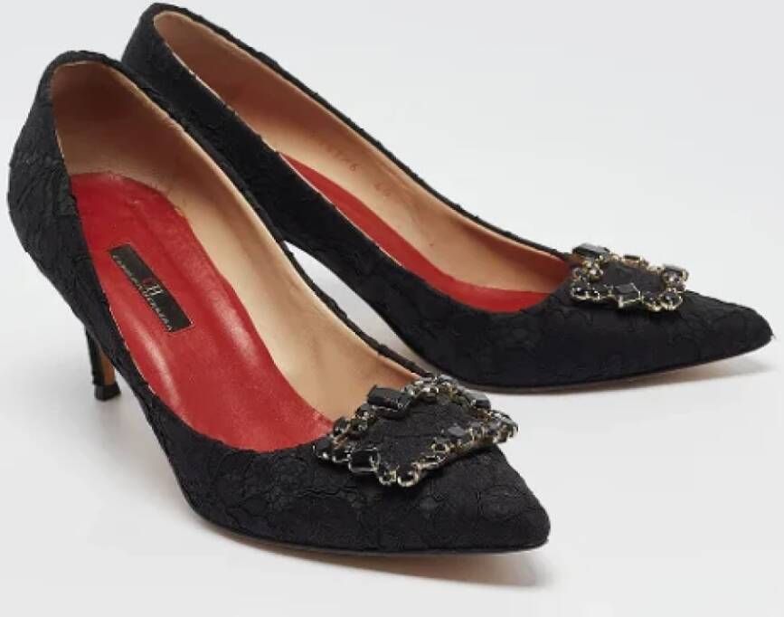 Carolina Herrera Pre-owned Lace heels Black Dames