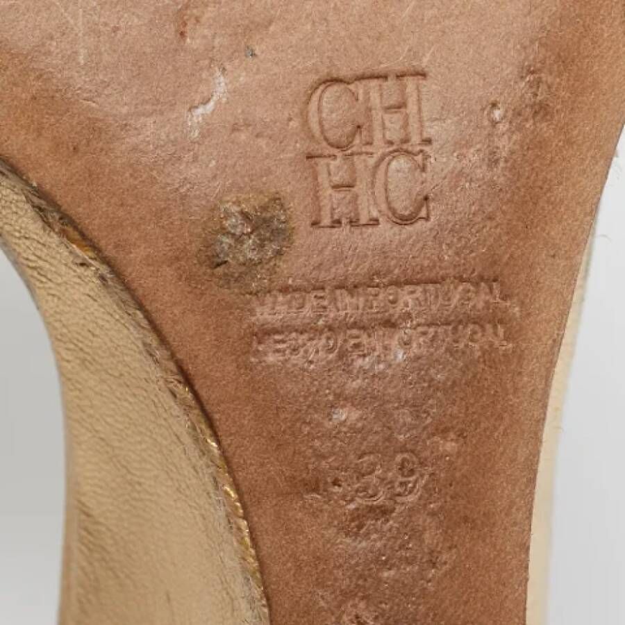 Carolina Herrera Pre-owned Leather espadrilles Yellow Dames