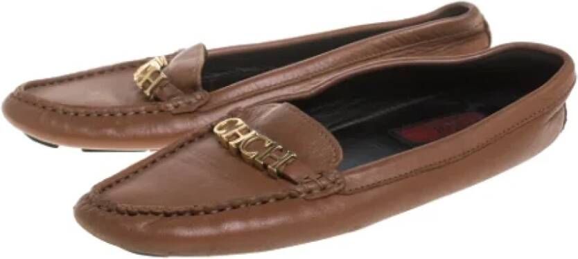 Carolina Herrera Pre-owned Leather flats Brown Dames