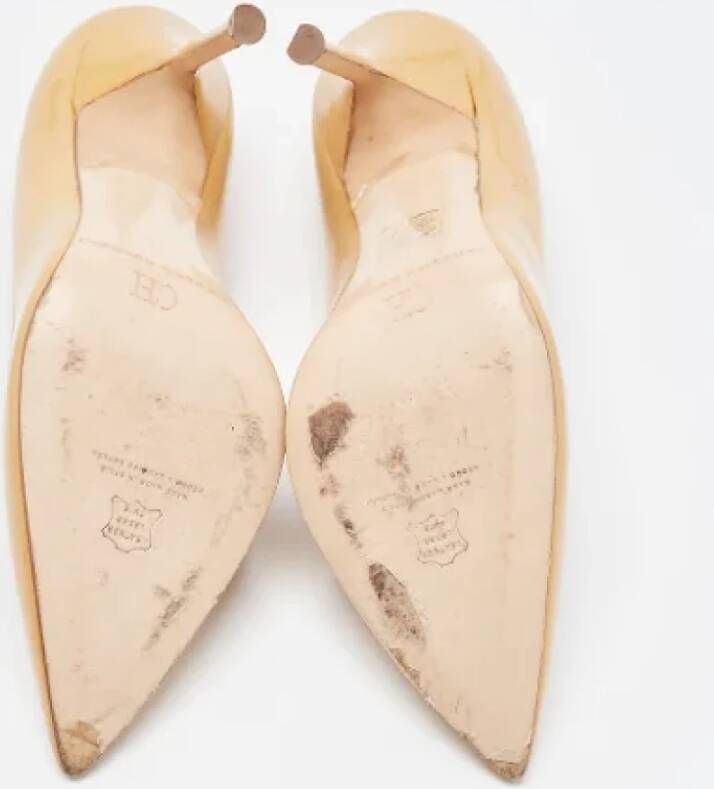 Carolina Herrera Pre-owned Leather heels Beige Dames