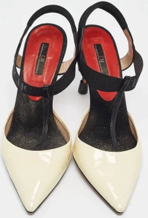 Carolina Herrera Pre-owned Leather heels Beige Dames