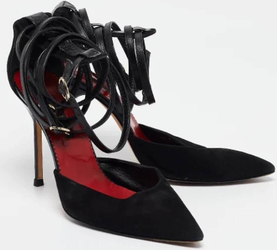 Carolina Herrera Pre-owned Leather heels Black Dames