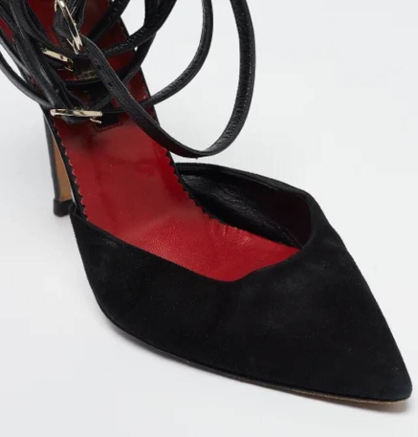 Carolina Herrera Pre-owned Leather heels Black Dames