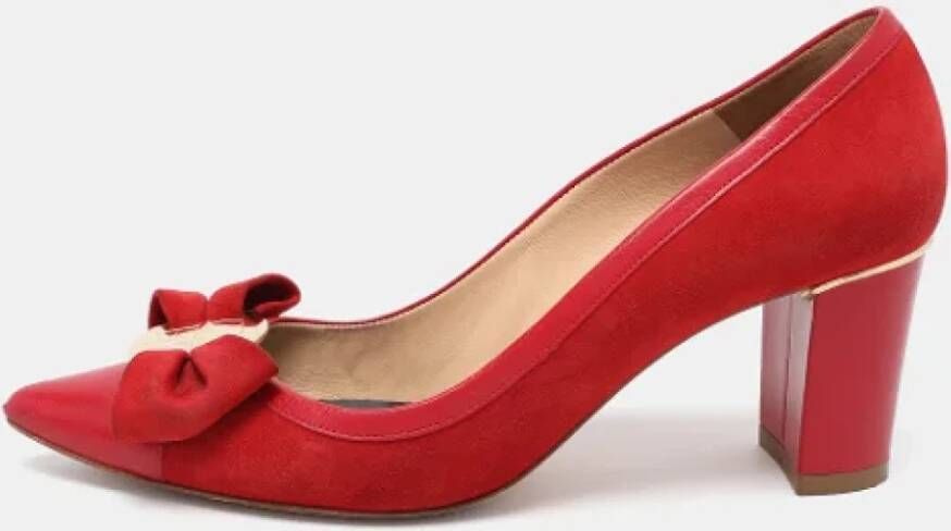 Carolina Herrera Pre-owned Leather heels Red Dames