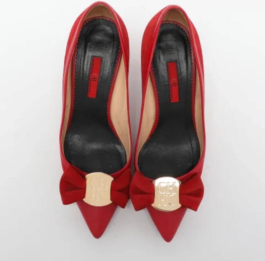 Carolina Herrera Pre-owned Leather heels Red Dames