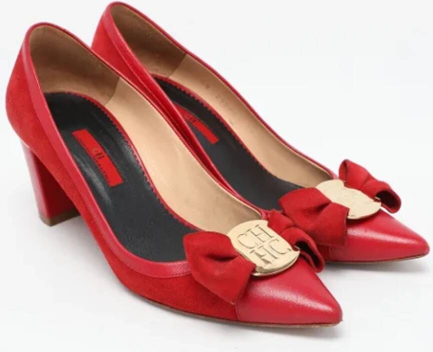 Carolina Herrera Pre-owned Leather heels Red Dames