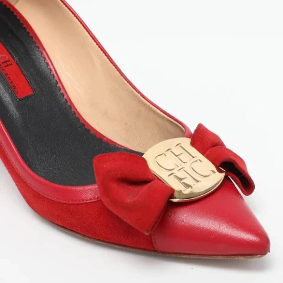 Carolina Herrera Pre-owned Leather heels Red Dames