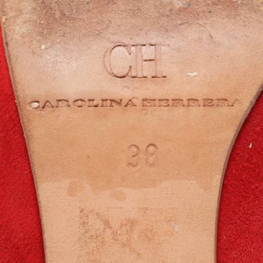 Carolina Herrera Pre-owned Leather heels Red Dames