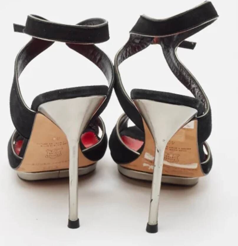 Carolina Herrera Pre-owned Leather sandals Black Dames