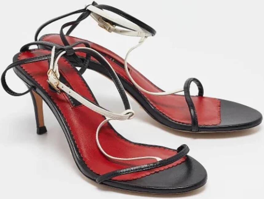 Carolina Herrera Pre-owned Leather sandals Black Dames