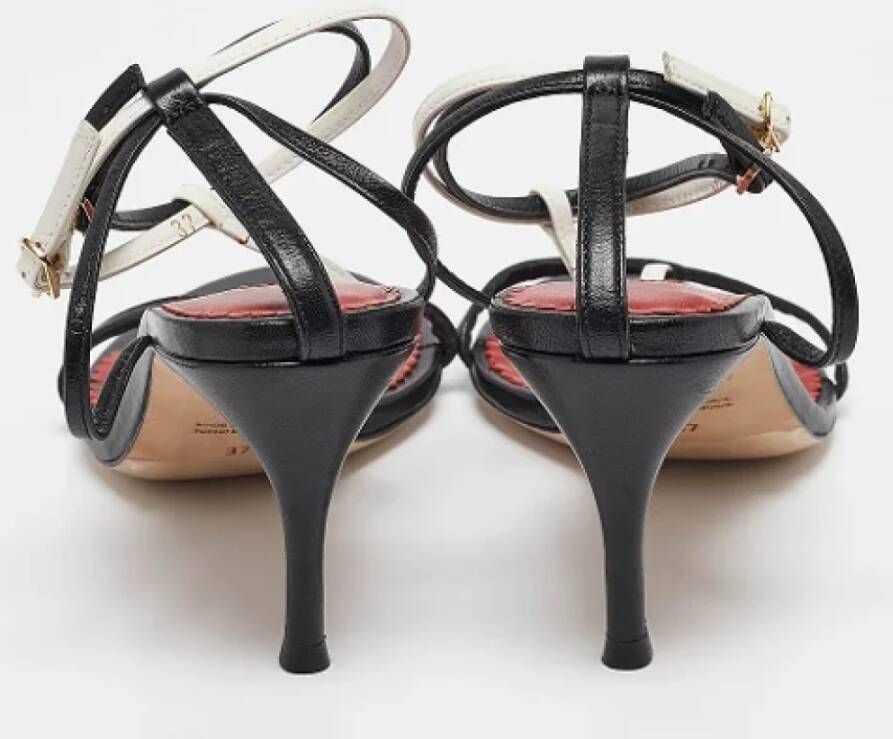 Carolina Herrera Pre-owned Leather sandals Black Dames