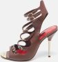 Carolina Herrera Pre-owned Leather sandals Brown Dames - Thumbnail 2