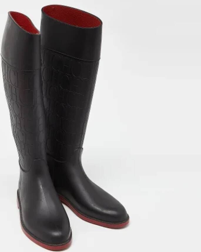 Carolina Herrera Pre-owned Rubber boots Black Dames