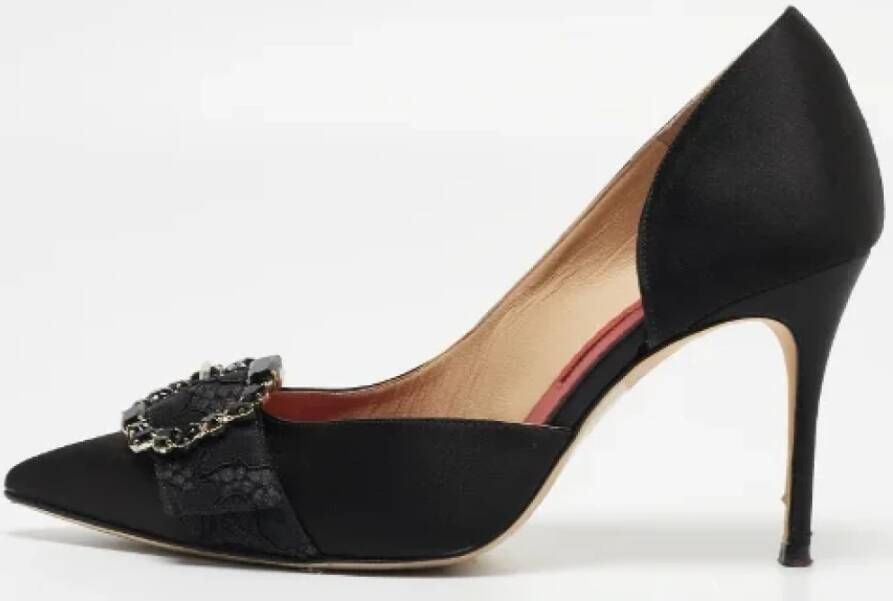 Carolina Herrera Pre-owned Satin heels Black Dames