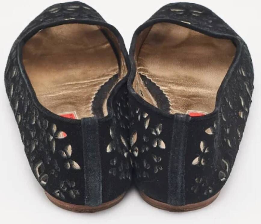 Carolina Herrera Pre-owned Suede flats Black Dames