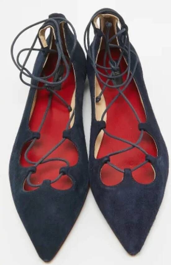 Carolina Herrera Pre-owned Suede flats Blue Dames