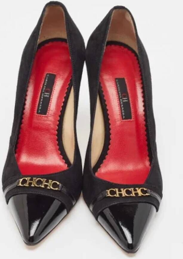 Carolina Herrera Pre-owned Suede heels Black Dames