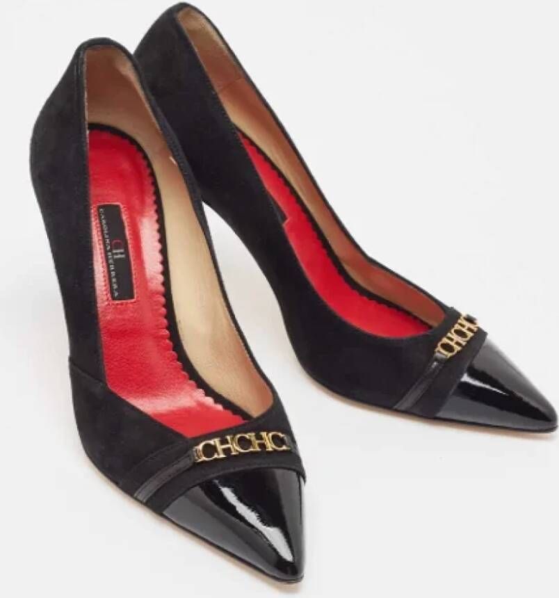 Carolina Herrera Pre-owned Suede heels Black Dames