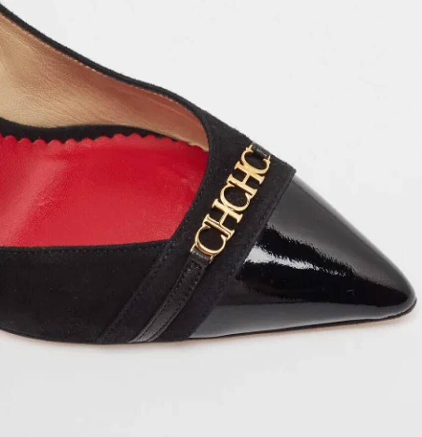 Carolina Herrera Pre-owned Suede heels Black Dames