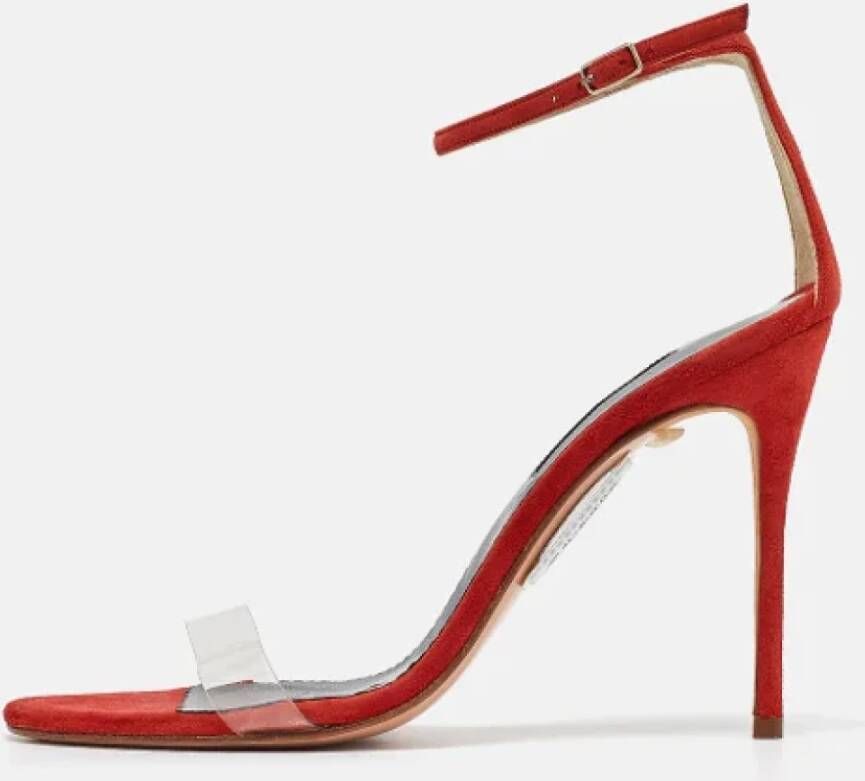 Carolina Herrera Pre-owned Suede sandals Red Dames