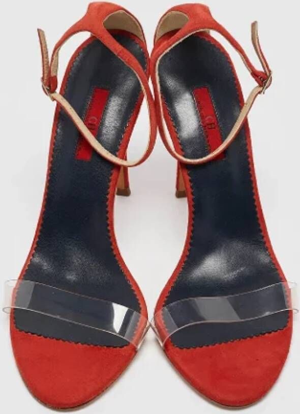 Carolina Herrera Pre-owned Suede sandals Red Dames