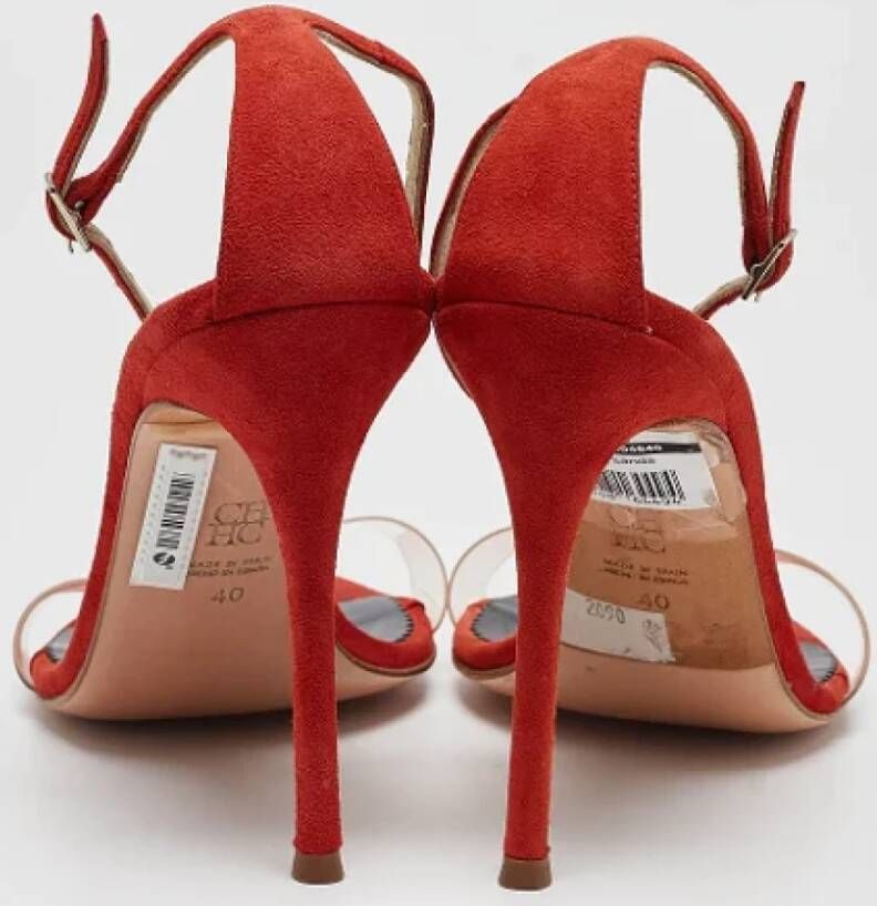 Carolina Herrera Pre-owned Suede sandals Red Dames