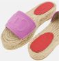 Carolina Herrera Quilted Initials Insignia Leather Espadrilles Pink Dames - Thumbnail 4