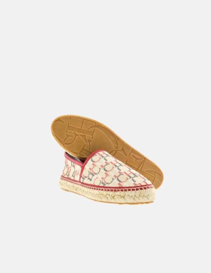 Carolina Herrera Rode Initialen Canvas Espadrilles Multicolor Dames