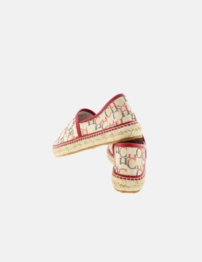 Carolina Herrera Rode Initialen Canvas Espadrilles Multicolor Dames