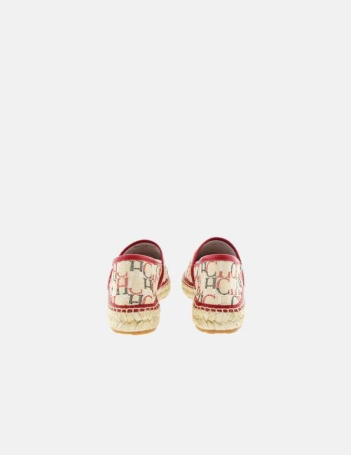 Carolina Herrera Rode Initialen Canvas Espadrilles Multicolor Dames