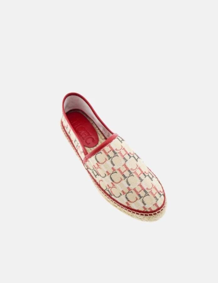 Carolina Herrera Rode Initialen Canvas Espadrilles Multicolor Dames